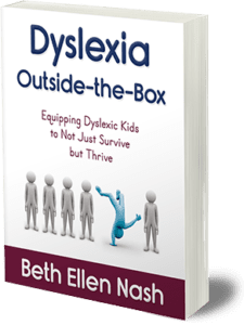 The cover of the book "Dyslexia Outside-the-Box" by Beth Ellen Nash.